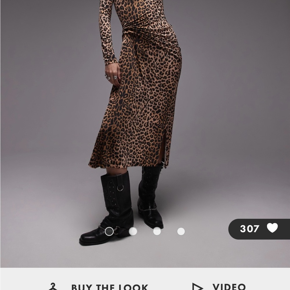 Leopard Print Long Sleeve Dress